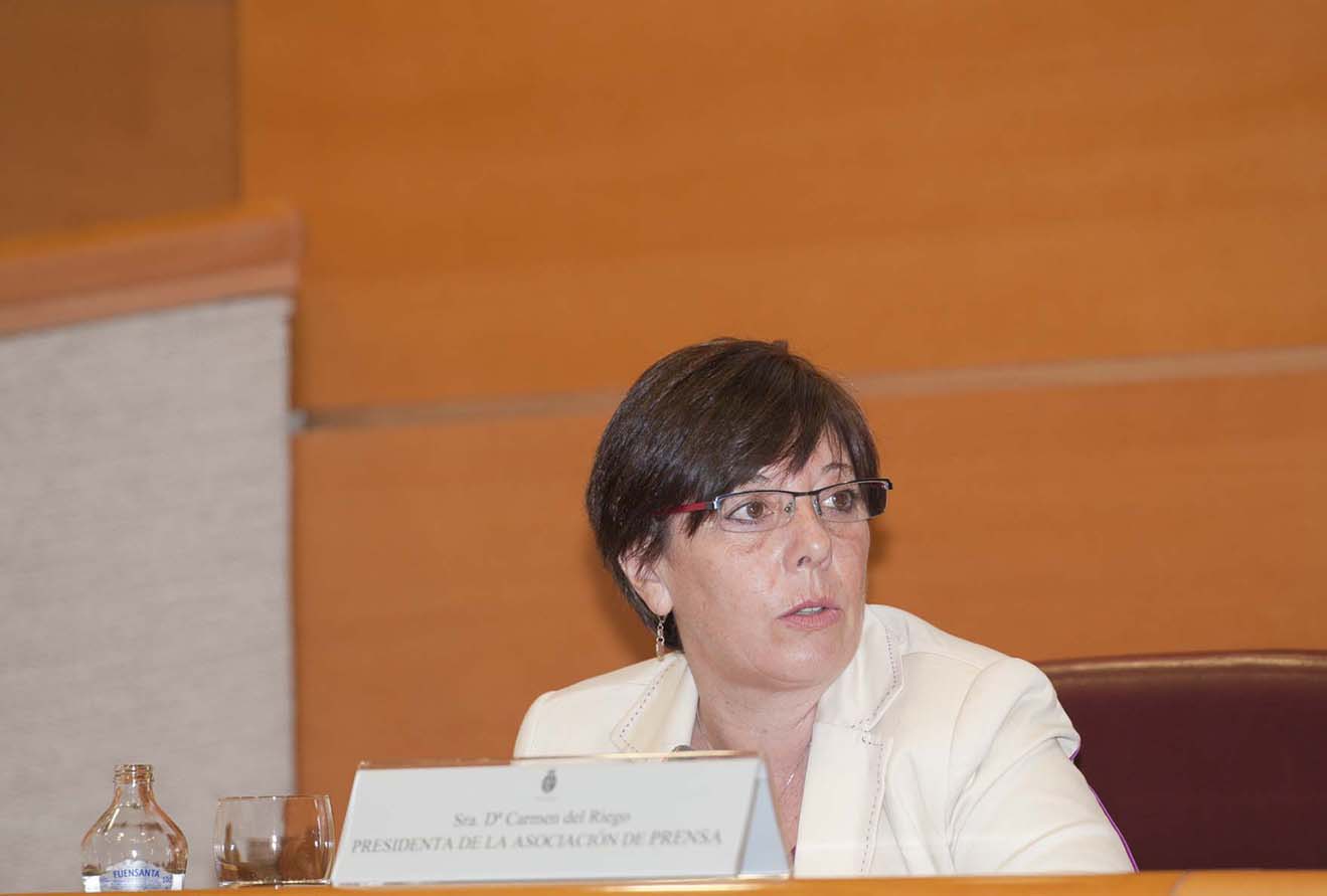Carmen del Riego, presidenta de la APM, durante su intervención. Foto: Pablo Vázquez / APM
