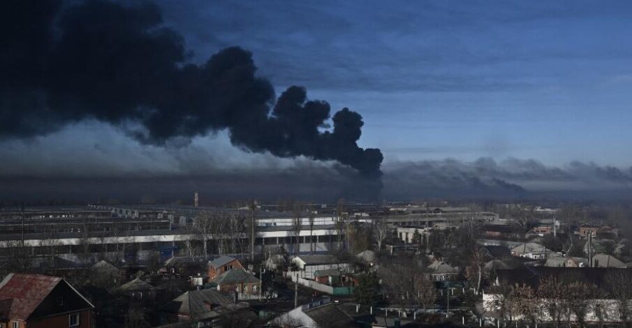 Bombardeo de Ucrania febrero 2022